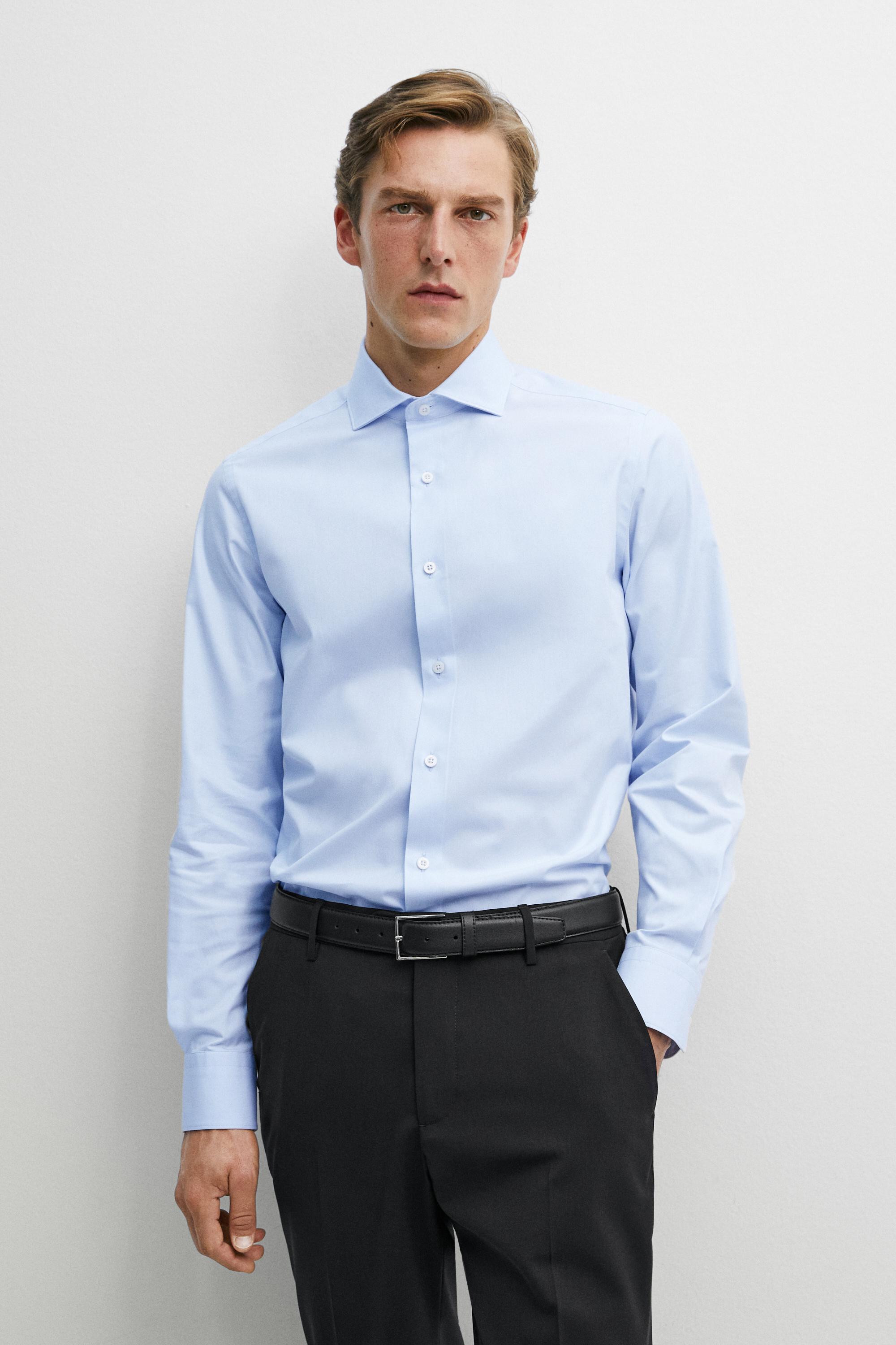 Slim fit 100% cotton shirt